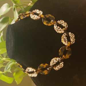 J. Crew Tortoise Rhinestone Necklace